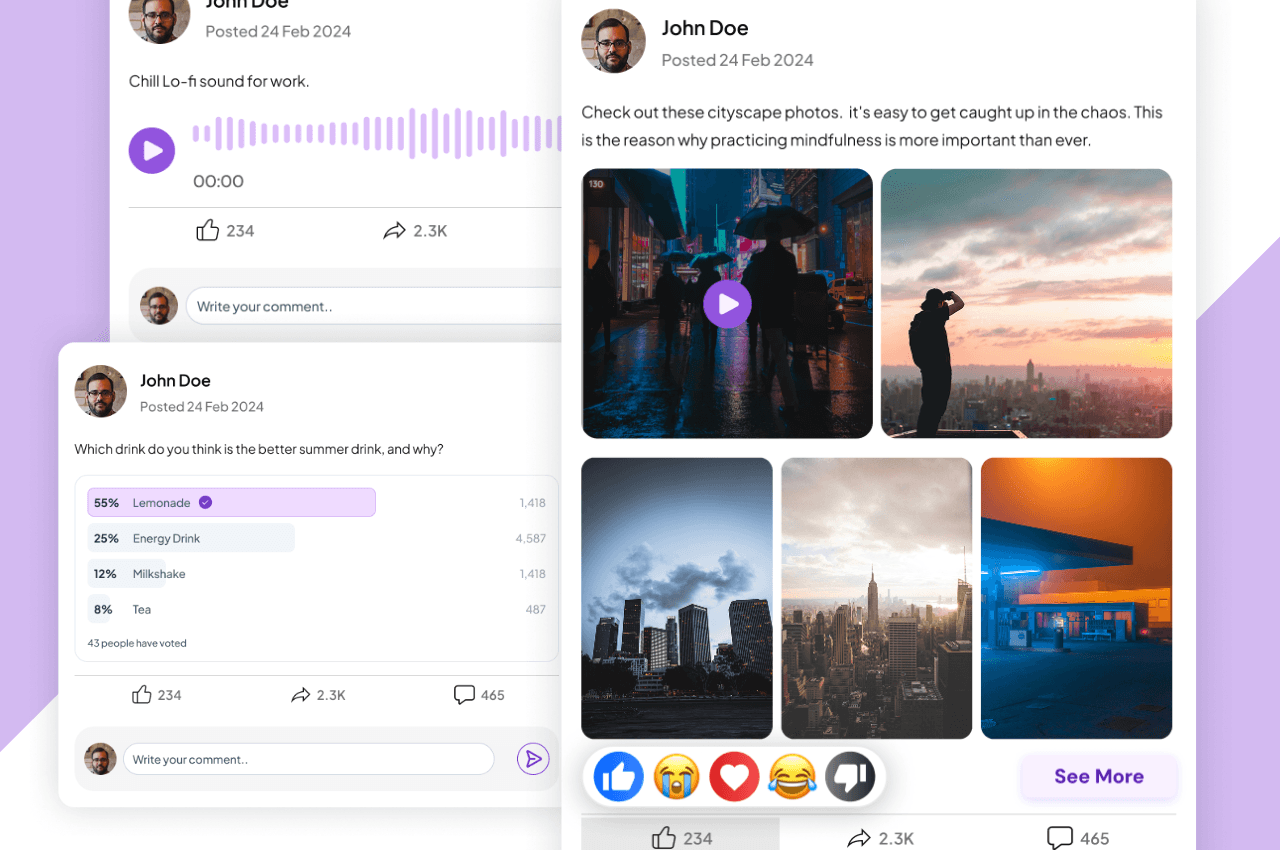 Thumbnail for Social Media Post Component design